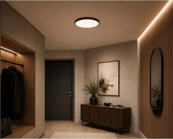BRILAGI-LED ZENNA Plafonieră LED pentru baie, 18 W, 230 V, Ø 29,5 cm, IP44, finisaj antic
