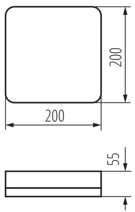 Plafonieră LED industrială cu senzor Kanlux 37303 IPER LED/19W/230V IK10 IP65 pătrat