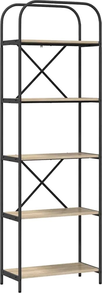 vidaXL Raft pentru cărți Stejar Sonoma 60 x 30 x 183 cm Lemn compozit