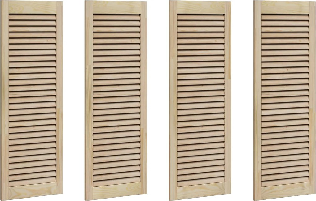 vidaXL Ușă de Dulap cu ușă 4 pcs natural 110 x 2,1 x 39,5 cm