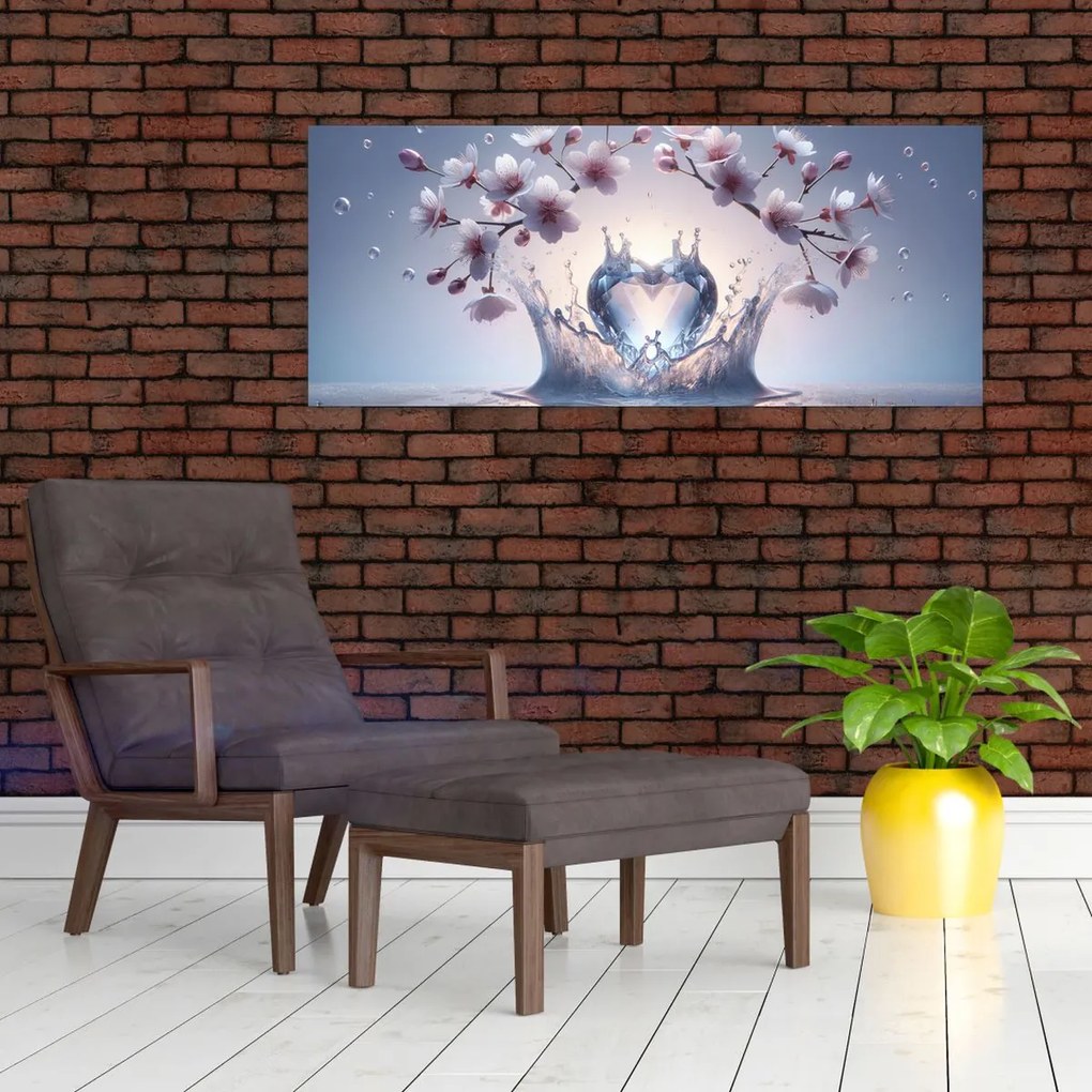 Tablou - Inimă de diamant (120x50 cm)