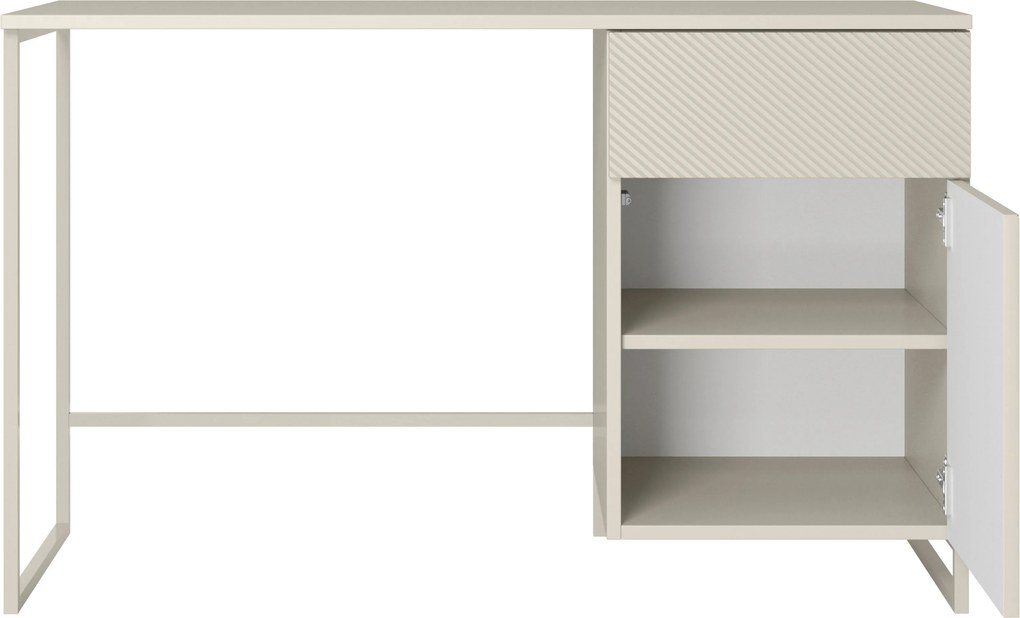 Biurou modern Asha 120 cm cu sertar - culoare cașmir / cadru cașmir