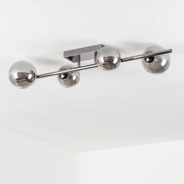 Brilagi - Lustră LED aplicată MILLA 4xG9/3W/230V negru-crom/fumuriu