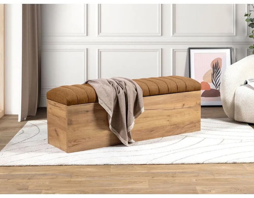 Bancă portocalie/în culoare naturală Oceane – Bobochic Paris