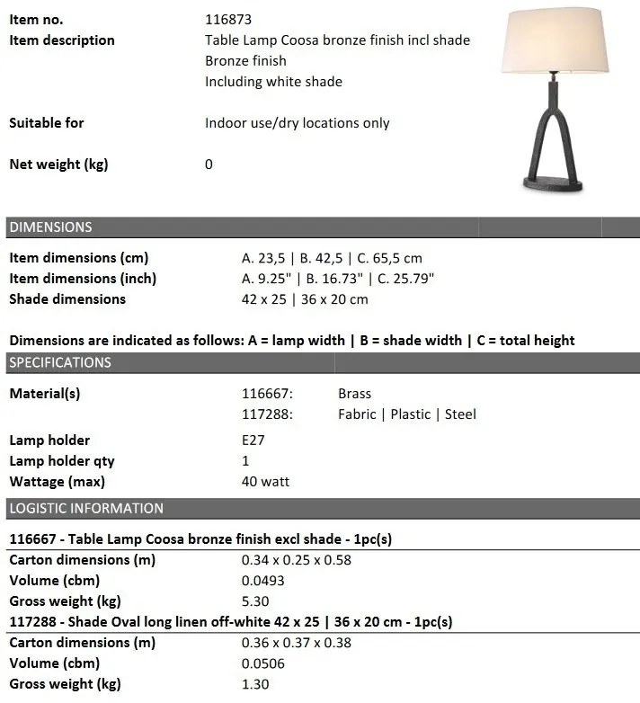 Veioza, Lampa de masa design LUX Coosa