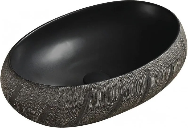 Mexen Abril chiuvetă pe blat 58 x 39 cm, neagră - 22015866