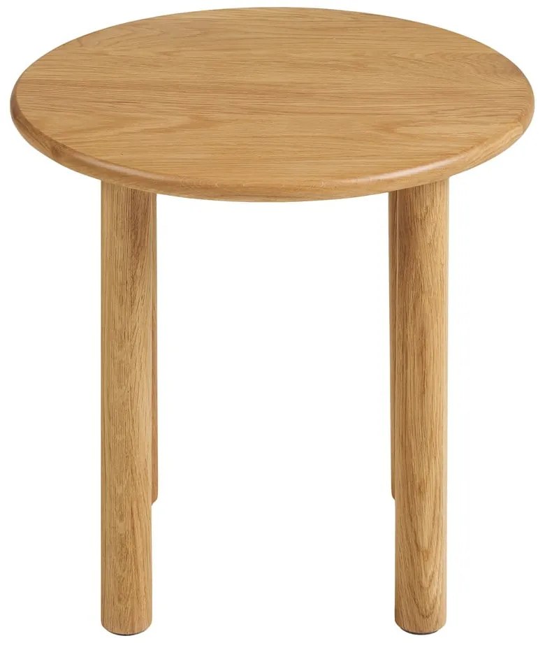 Măsuță auxiliară rotundă din lemn de stejar ø 40 cm Jena – House Nordic
