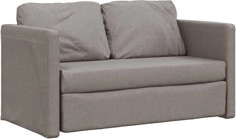 vidaXL Canapea extensibilă 2 în 1, gri taupe, 112x174x55 cm, textil