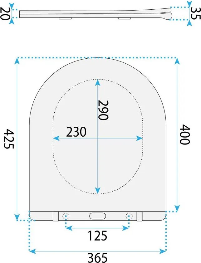 Capac WC UF FLAT alb CARLO