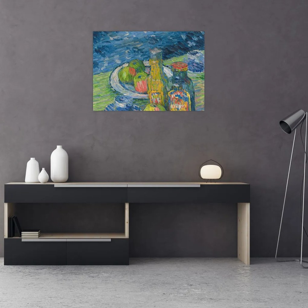 Tablou - Alexej von Jawlensky, Still Life with Bottles and Fruit, reproducere (70x50 cm)