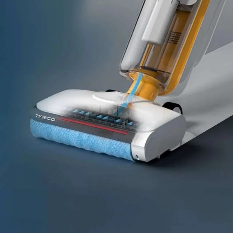 Aspirator vertical Tineco iFloor Y2 Plus, 6500 Pa, Wi-Fi, 0.8 L apa murdara/1 L apa curata, LED, Auto-curatare, 70 m², Indicatori, Alb/Portocaliu