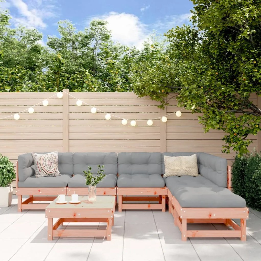 vidaXL Set mobilier de grădină cu perne, 7 piese, lemn masiv douglas