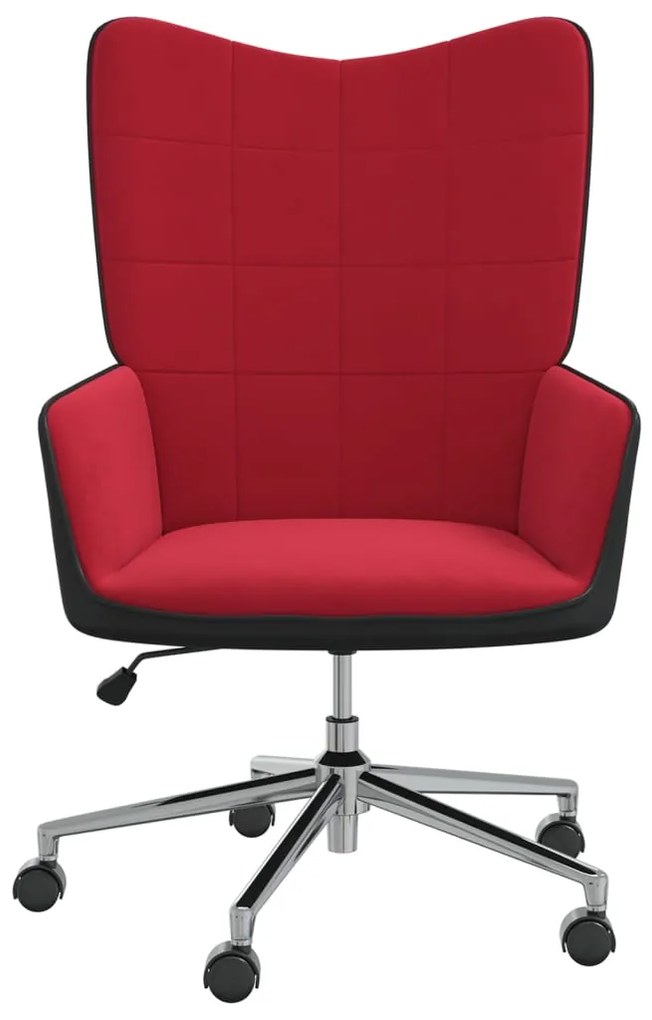 327902 vidaXL Scaun de relaxare, roșu vin, catifea și PVC