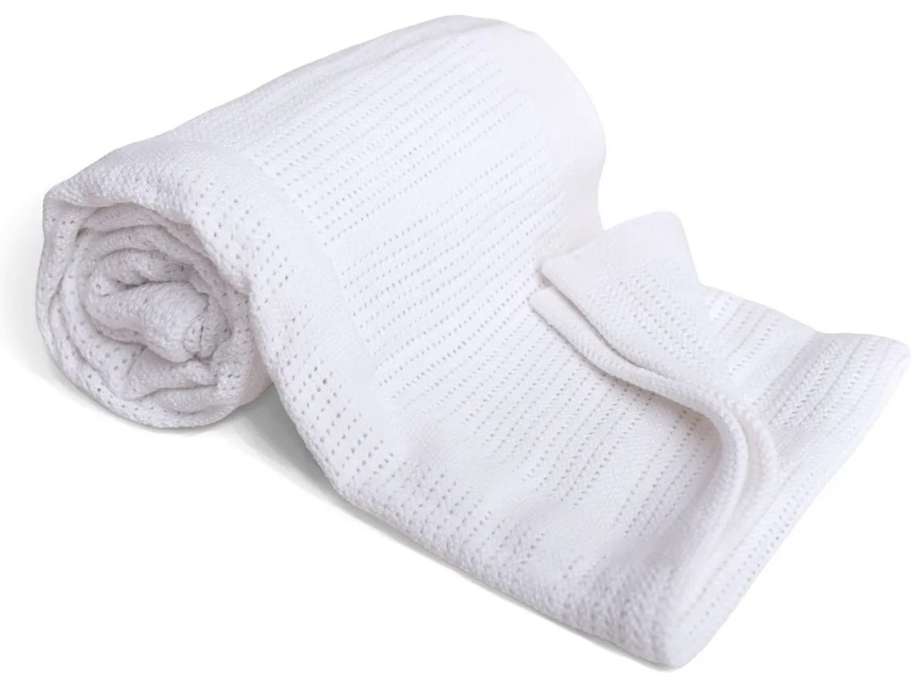 Babymatex Pătură pentru copii Sisi albă, 75 x 100cm