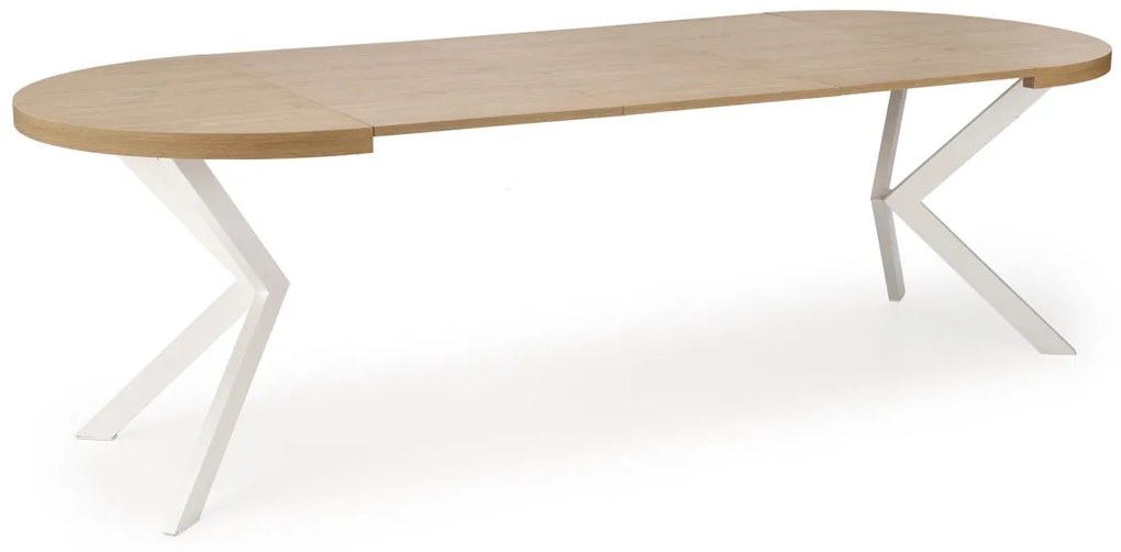 Masa extensibila Peroni stejar auriu/alb - L100-250 cm