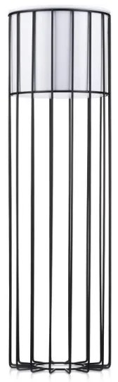 Ghiveci metalic de flori LOFT 70x20 cm negru/alb