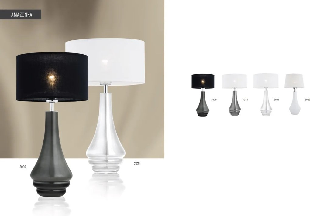 Veioza moderna design elegant AMAZONKA gri/negru