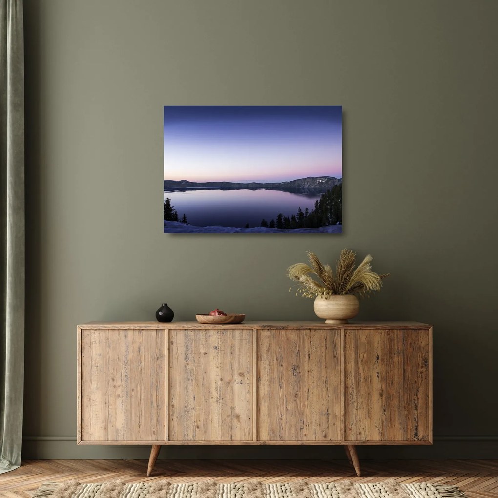 Tablou pe sticlă cu lac (70x50 cm)