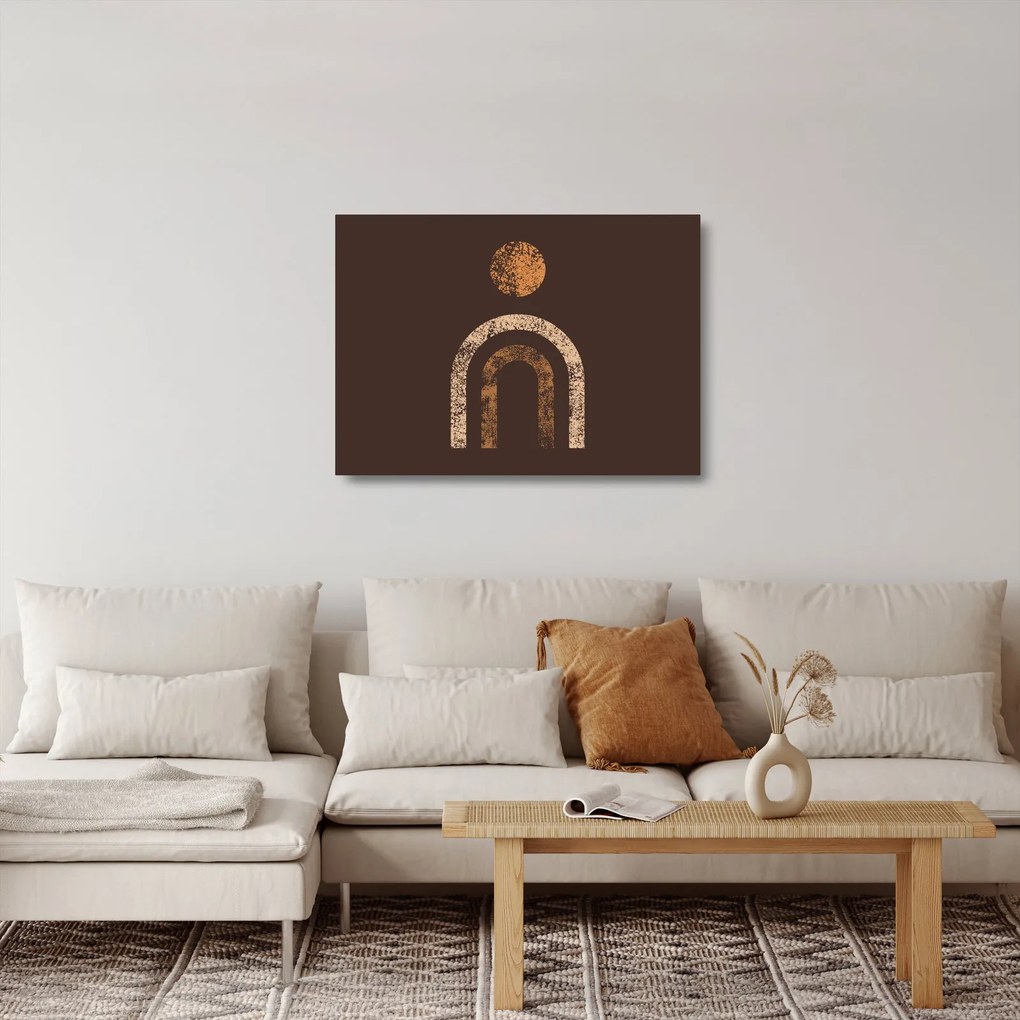 Tablou pe sticlă - Arce portocalii N⁰1 (70x50 cm)