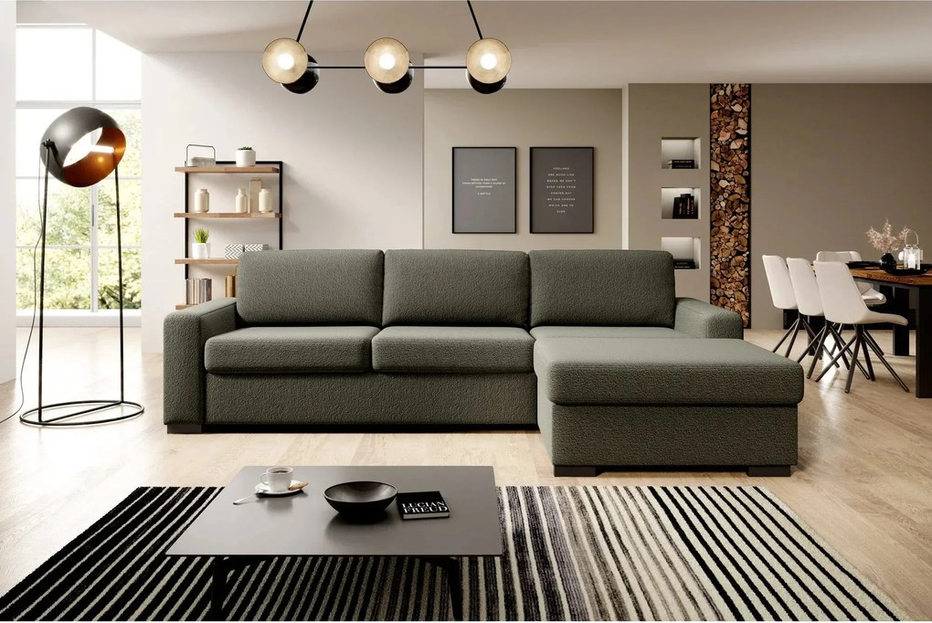 Coltar extensibil VANILLA CORNER 140, sezlong dreapta, stofa catifelat