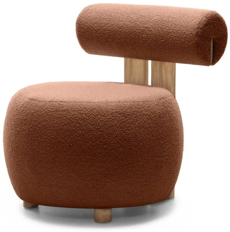 Fotoliu design maro HANNA, stejar