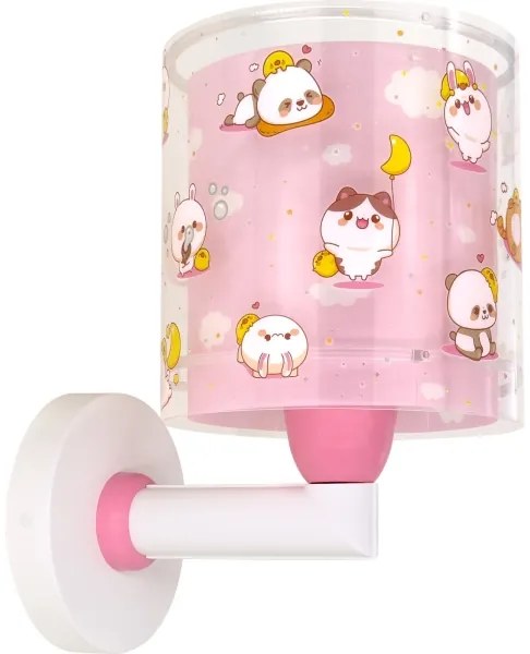 Dalber 41769S - Lampă de perete pentru copii KAWAII FRIENDS, 1xE27/15W/230V, roz