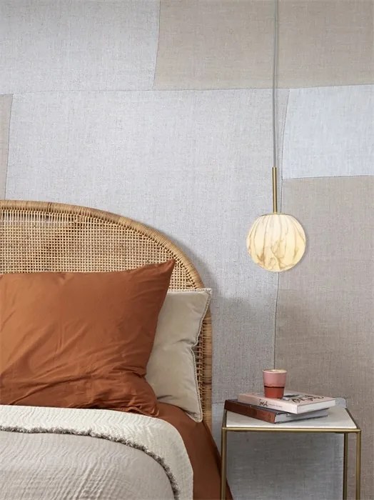 Lustra, pendul din sticla cu aspect de marmura Carrara small auriu