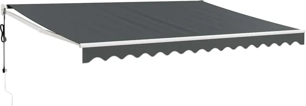 vidaXL Copertină retractabilă automată, antracit, 4x3 m