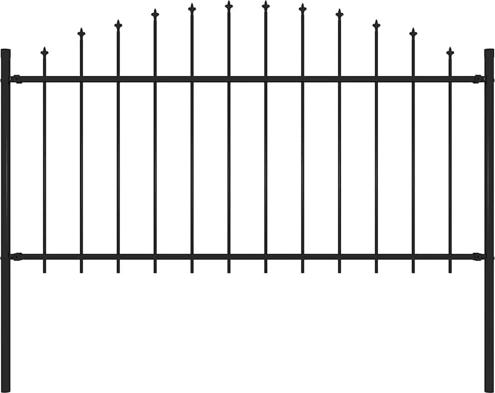 vidaXL Gard de grădină Woerden cu vârf tip suliță din oțel 170x150 cm negru
