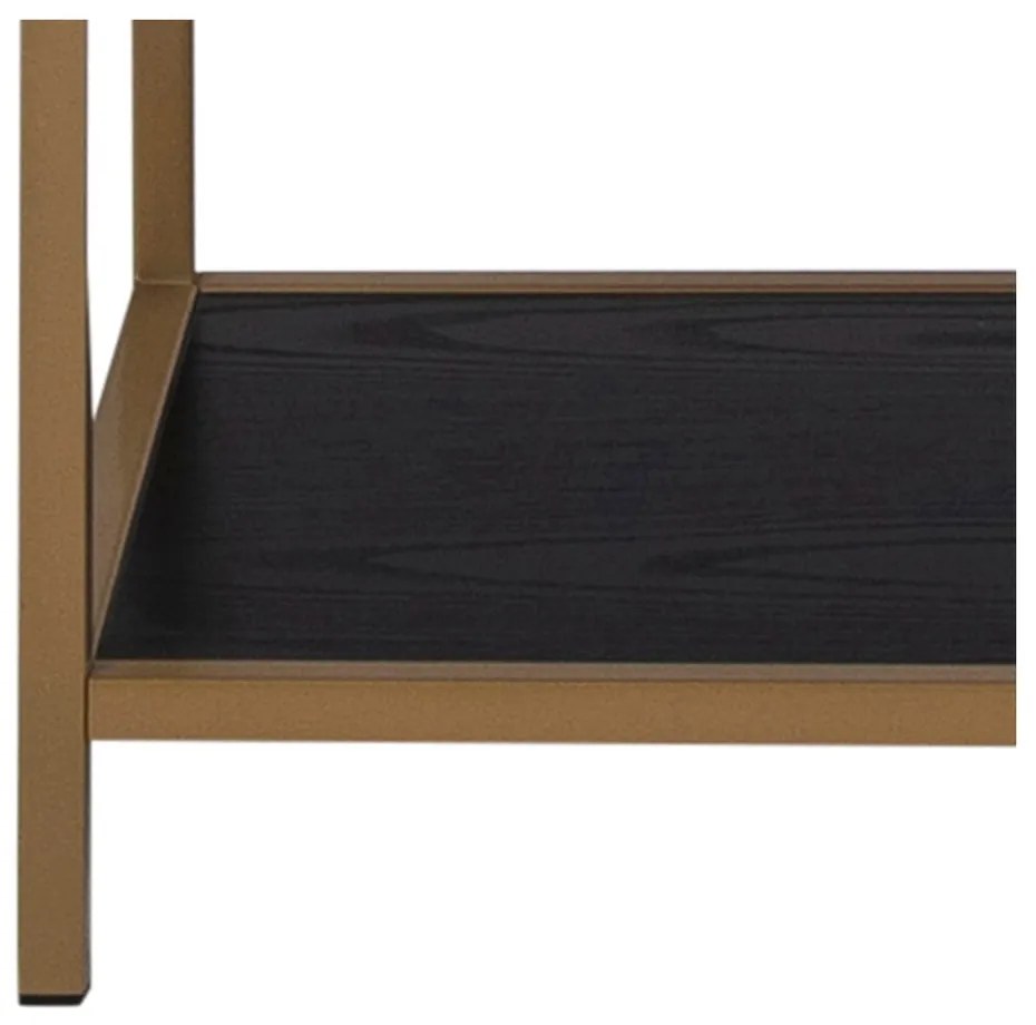 Bibliotecă neagră/aurie 77x185 cm Seaford – Actona