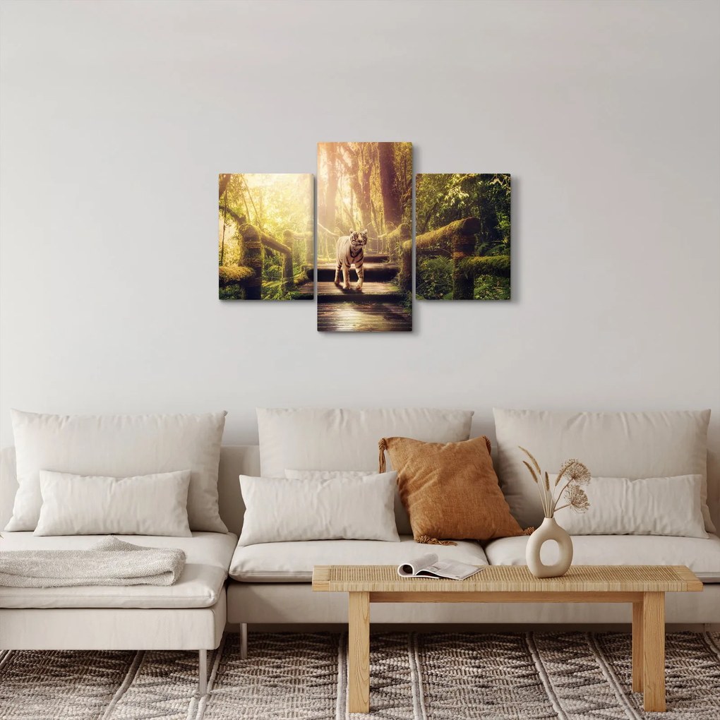 Tablou cu tigrul în djunglă (90x60 cm)