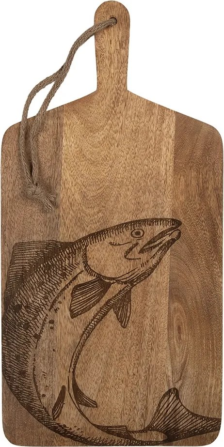 Tocator din lemn, 50x25x2 cm, Fish