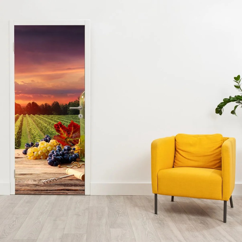 Fototapet pentru ușă - Podgorii cu struguri (95x205cm)