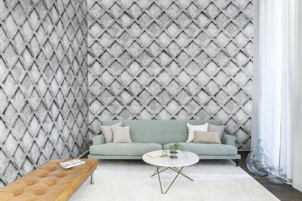 Tapet Concrete Trellis, Grey Rebel Walls