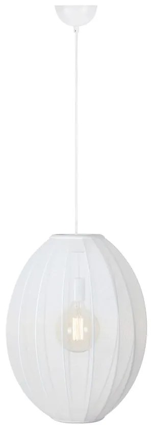 Lustră albă cu abajur textil ø 40 cm Florence – Markslöjd