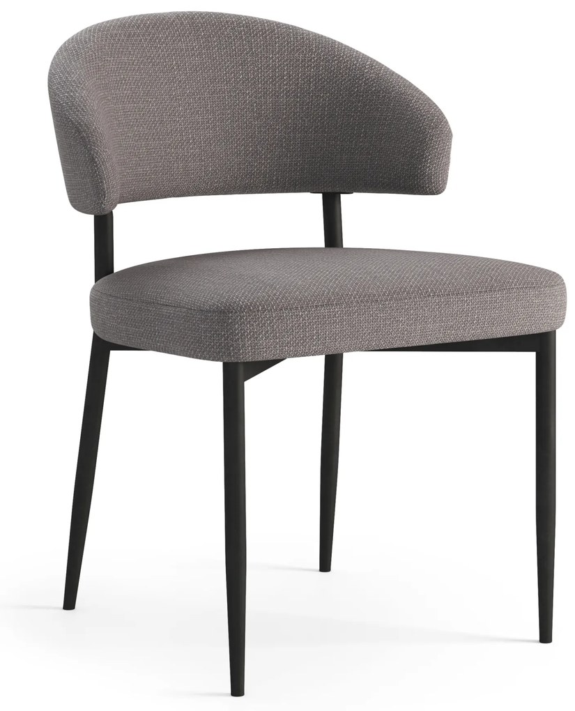 MAZZONI EXPORT IRIS Gri deschis Taupe (material Basel 34) - SCAUN MODERN TAPIȚAT PENTRU SALON/SUFRAGERIE LOFT