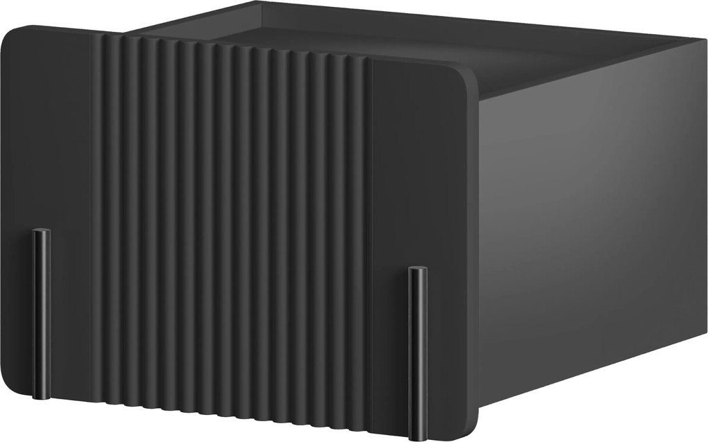 Noptieră Malmi 45 cm cu sertar - negru mat / negru
