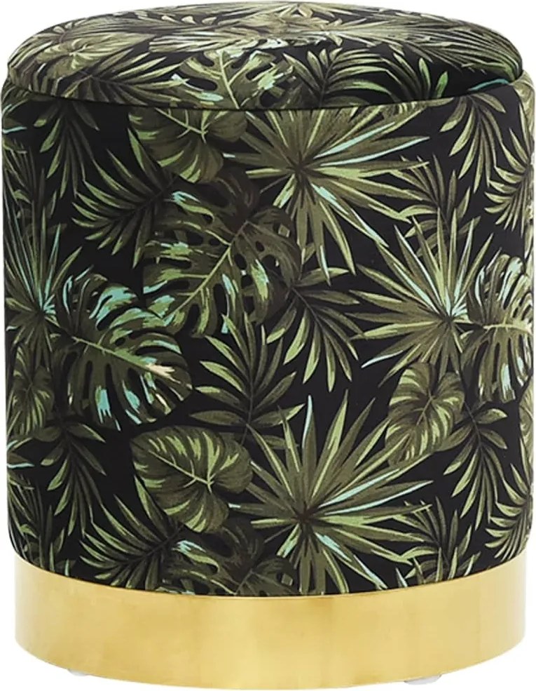 vidaXL Taburet depozitare rotund, multicolor, material textil 31 x 37 cm