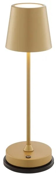 Brilliant - Lampă de birou LED ELORA, tactilă, reîncărcabilă și reglabilă, 2,5W/5V, 2700K, IP44, auriu