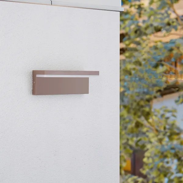 Brilagi - Aplica de perete LED pentru exterior TESSI, 10W/230V, maro, IP54