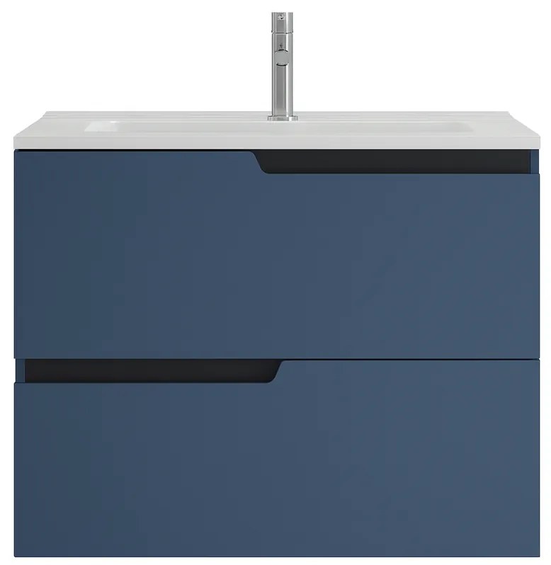 Mobilier pentru lavoar incastrat 60 cm, albastru, Fluminia Bari Albastru