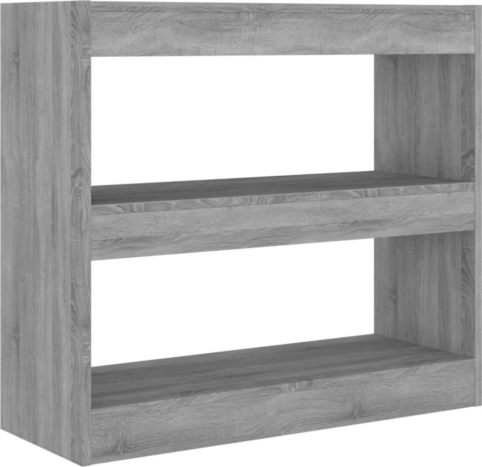 vidaXL Bibliotecă/Separator cameră, gri sonoma, 80x30x72 cm, PAL