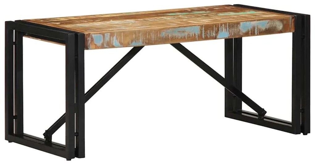 vidaXL Masuta de cafea multicolora 80x40x35 cm lemn masiv recuperat