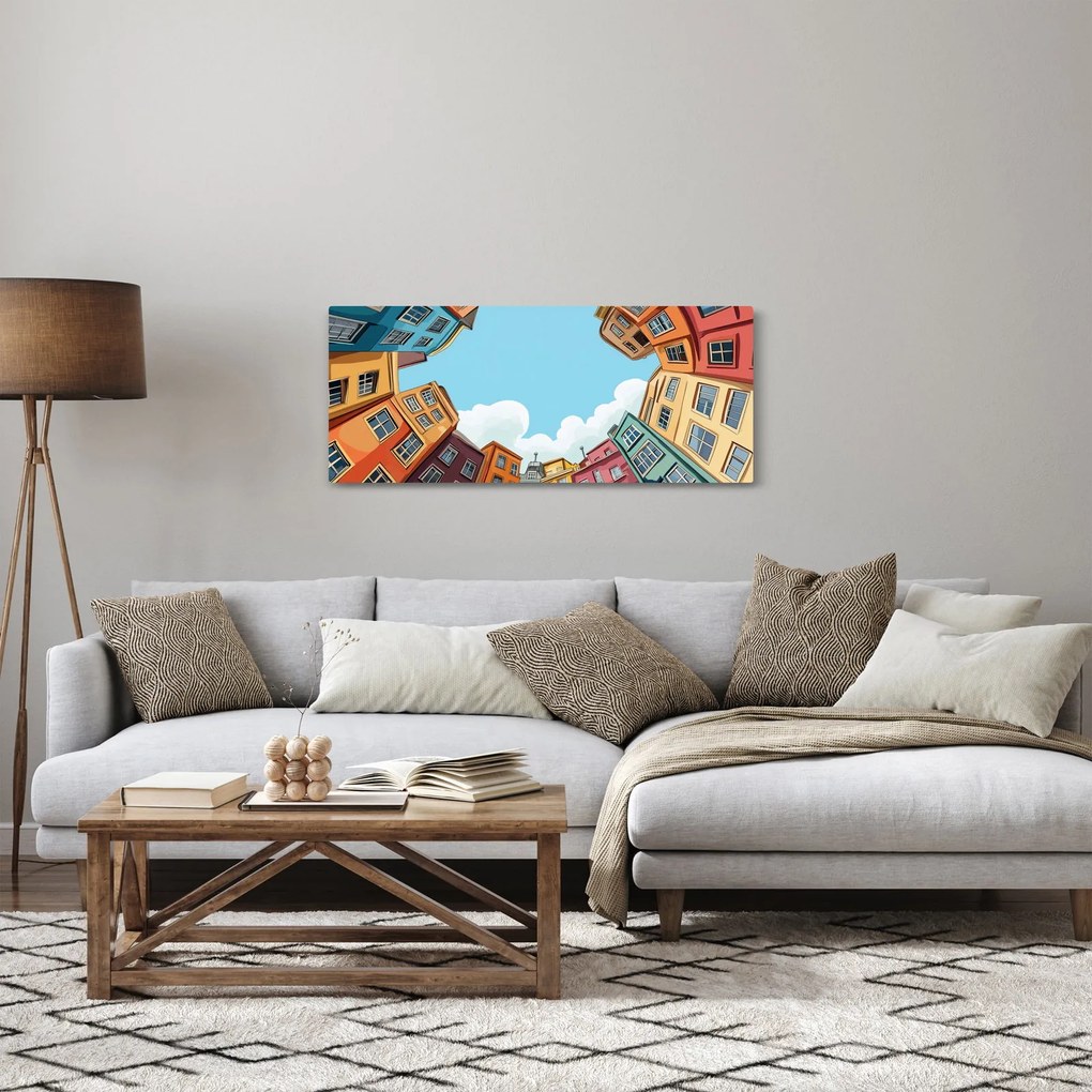 Tablou - Între case (120x50 cm)