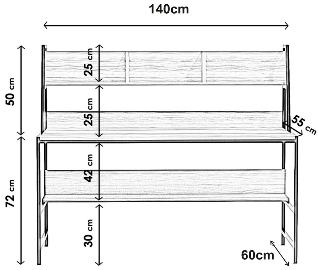 Masă PC Demeter (Negru). 1072424