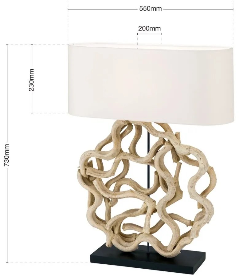 Veioza/Lampa de masa lemn decorativ PEGGY