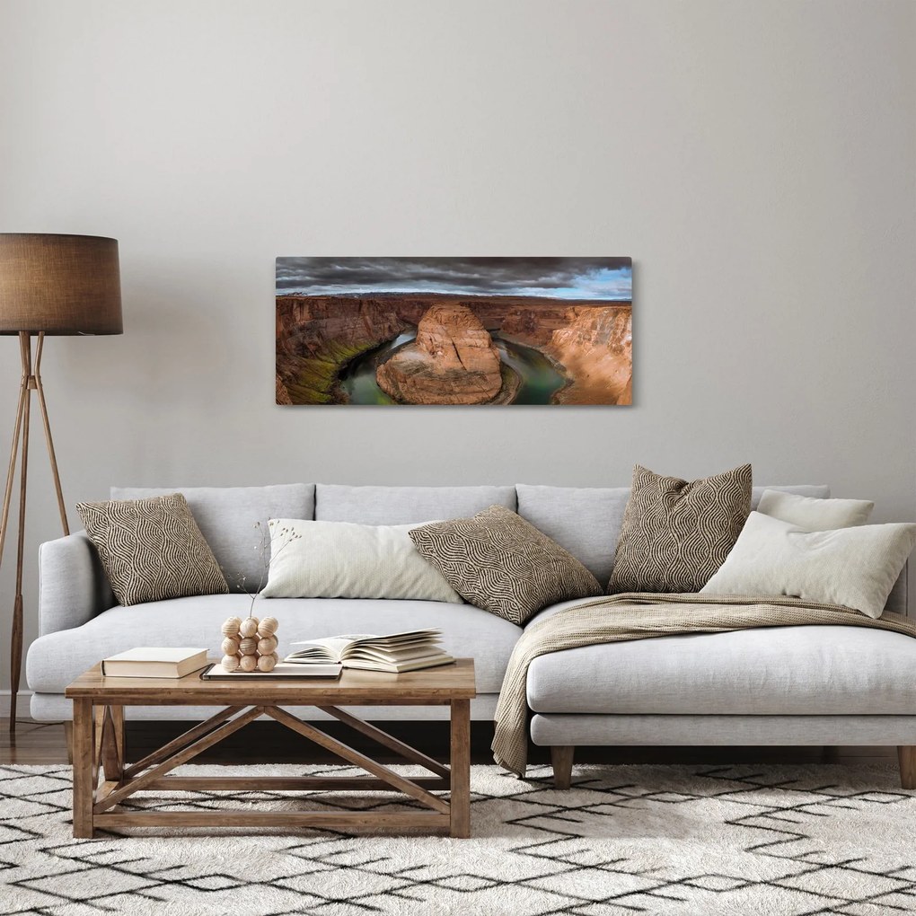 Tablou cu lac în stânci (120x50 cm)