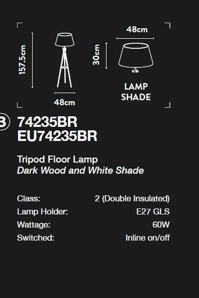 Lampadar/Lampa de podea cu trepied Belle