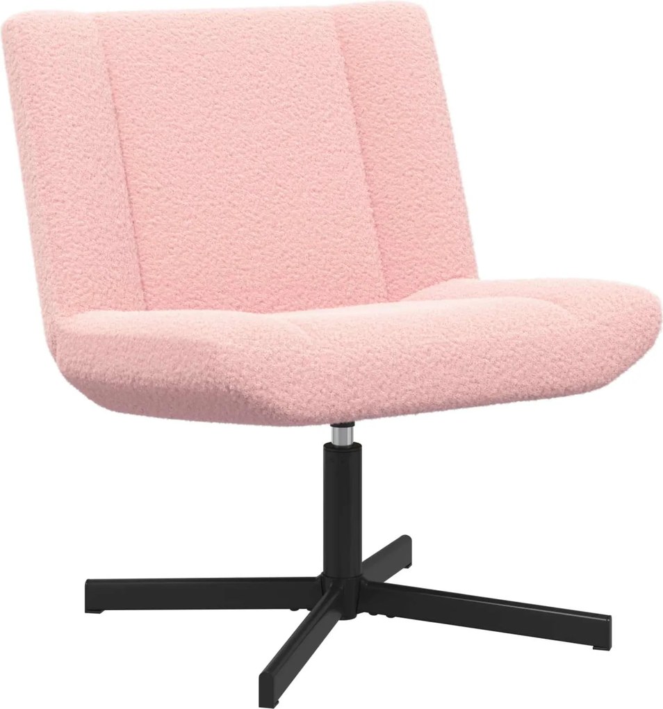 vidaXL Scaun pivotant Roz 63 x 75 x 76 cm Piele de Oaie