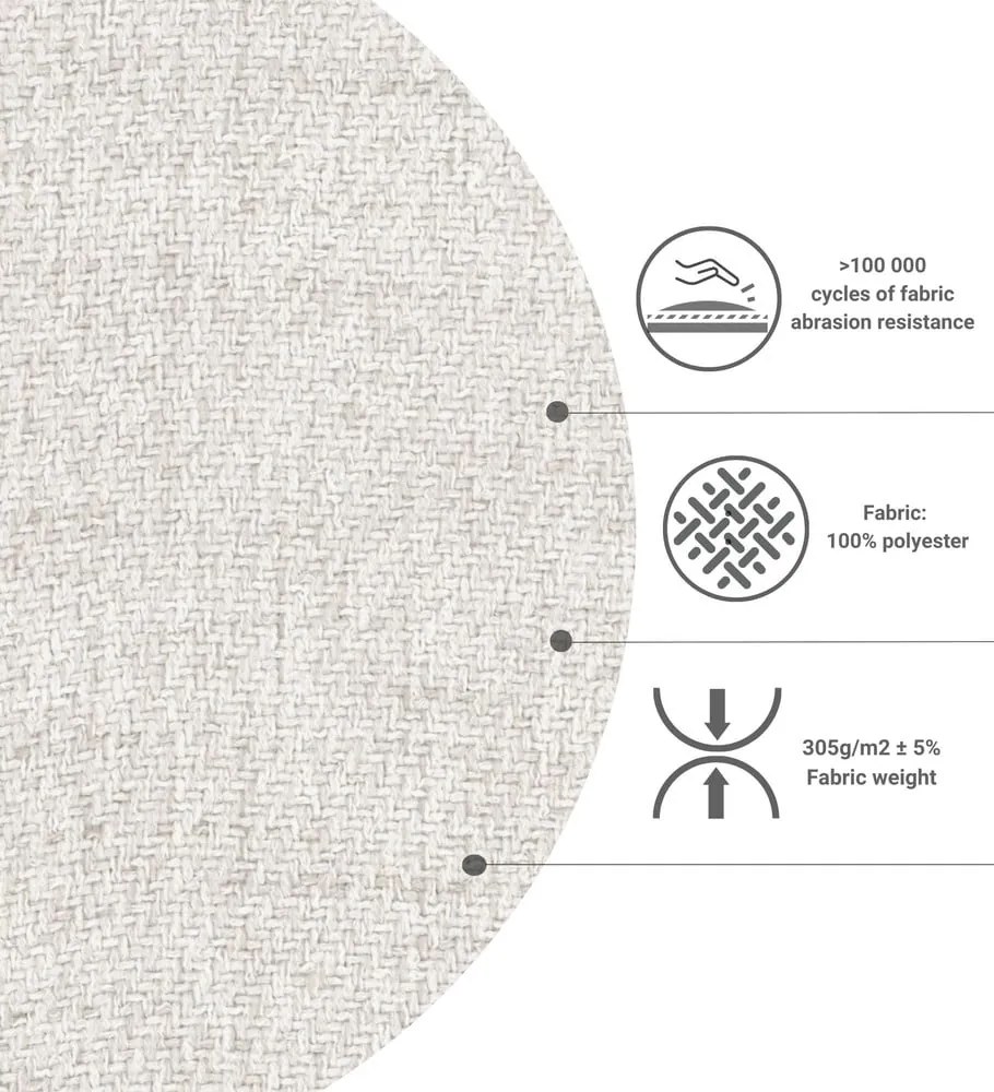 Pat crem tapițat 80x200 cm Scala – Maison de Rêve